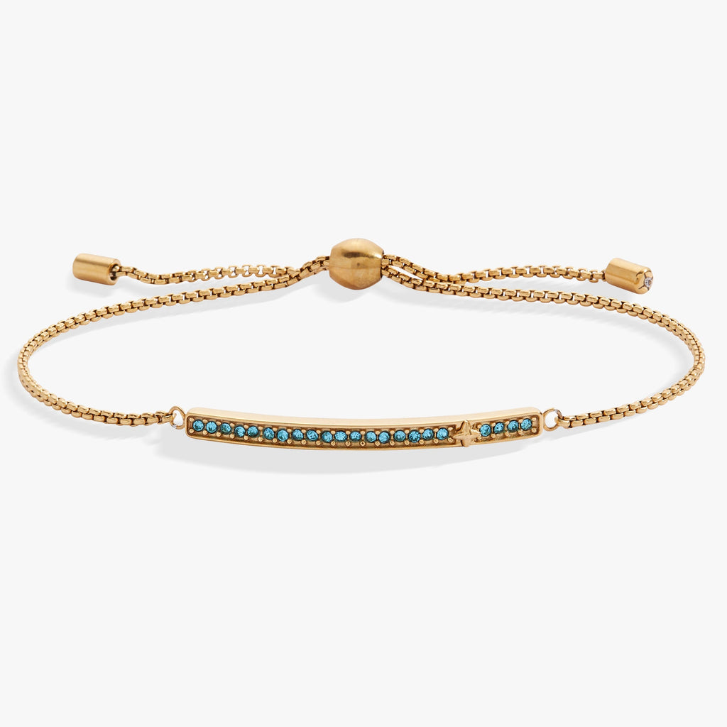 March Everyday Birthstone Pave Bolo Bracelet - WONDERWALL