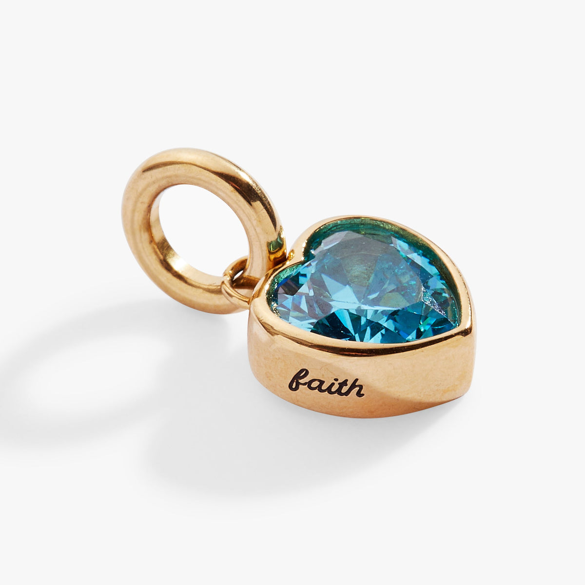 March 'Faith' Heart Birthstone Charm - WONDERWALL