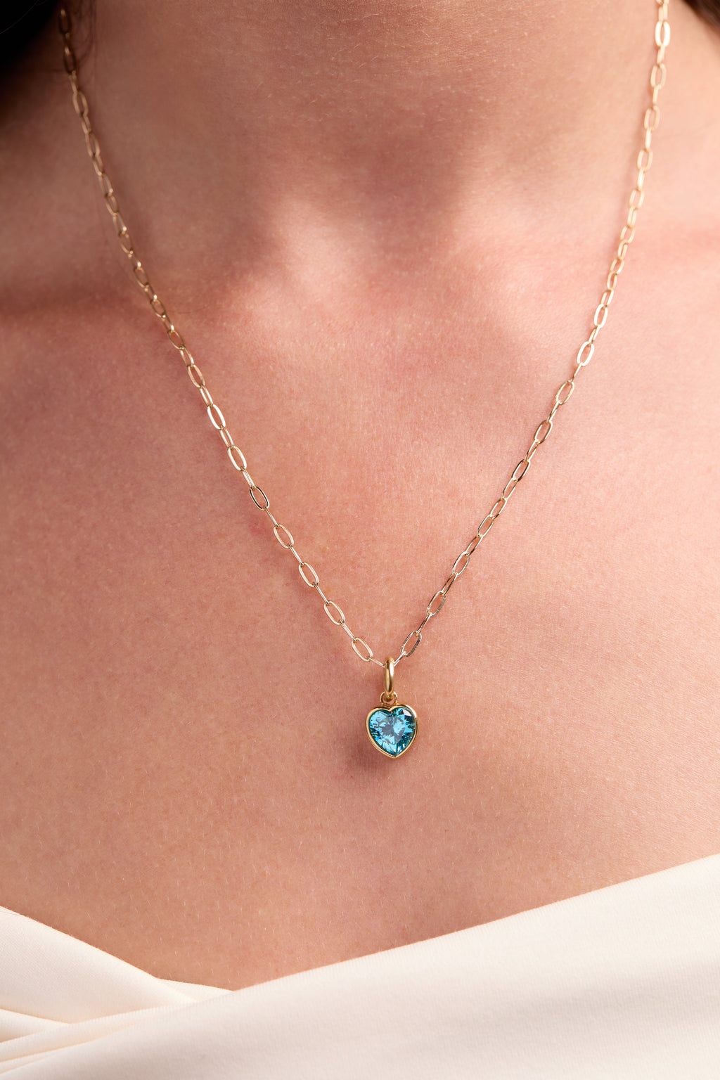 March 'Faith' Heart Birthstone Charm - WONDERWALL