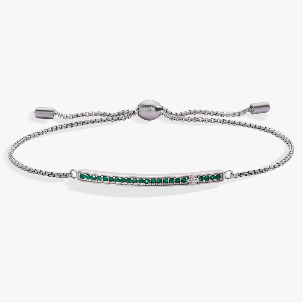 May Everyday Birthstone Pave Bolo Bracelet - WONDERWALL