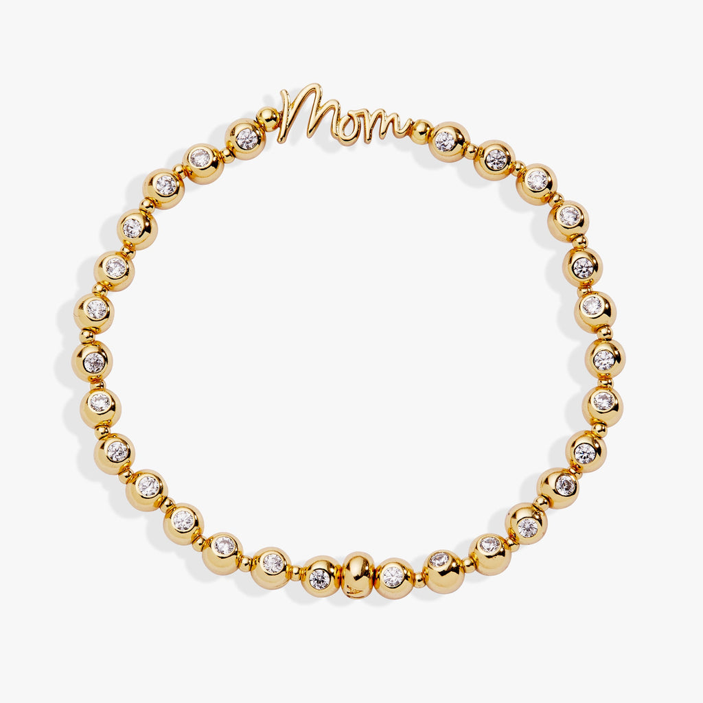 Mom Elongated Crystal Stretch Bracelet - WONDERWALL
