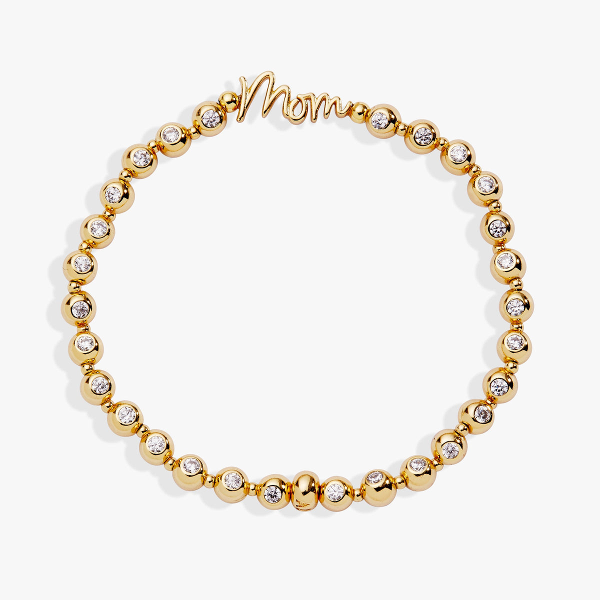 Mom Elongated Crystal Stretch Bracelet - WONDERWALL