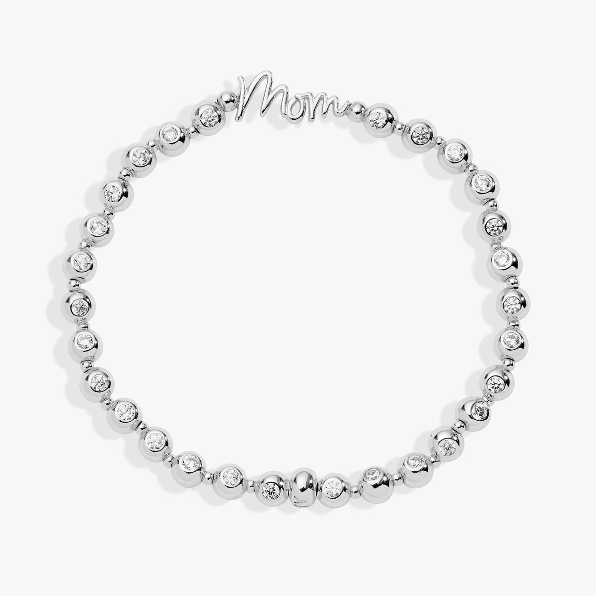Mom Elongated Crystal Stretch Bracelet - WONDERWALL