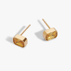 November Emerald-Cut Birthstone Stud Earrings - WONDERWALL