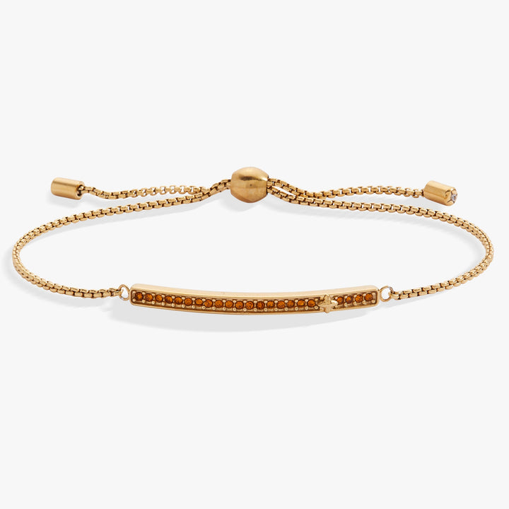 November Everyday Birthstone Pave Bolo Bracelet