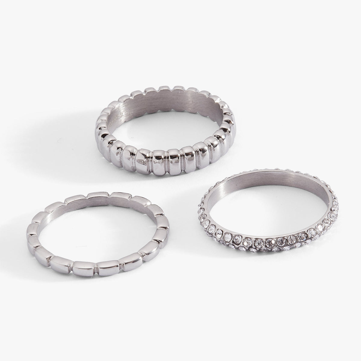 Ribbed Stacking Ring Set of 3 - WONDERWALL
