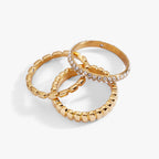 Ribbed Stacking Ring Set of 3 - WONDERWALL
