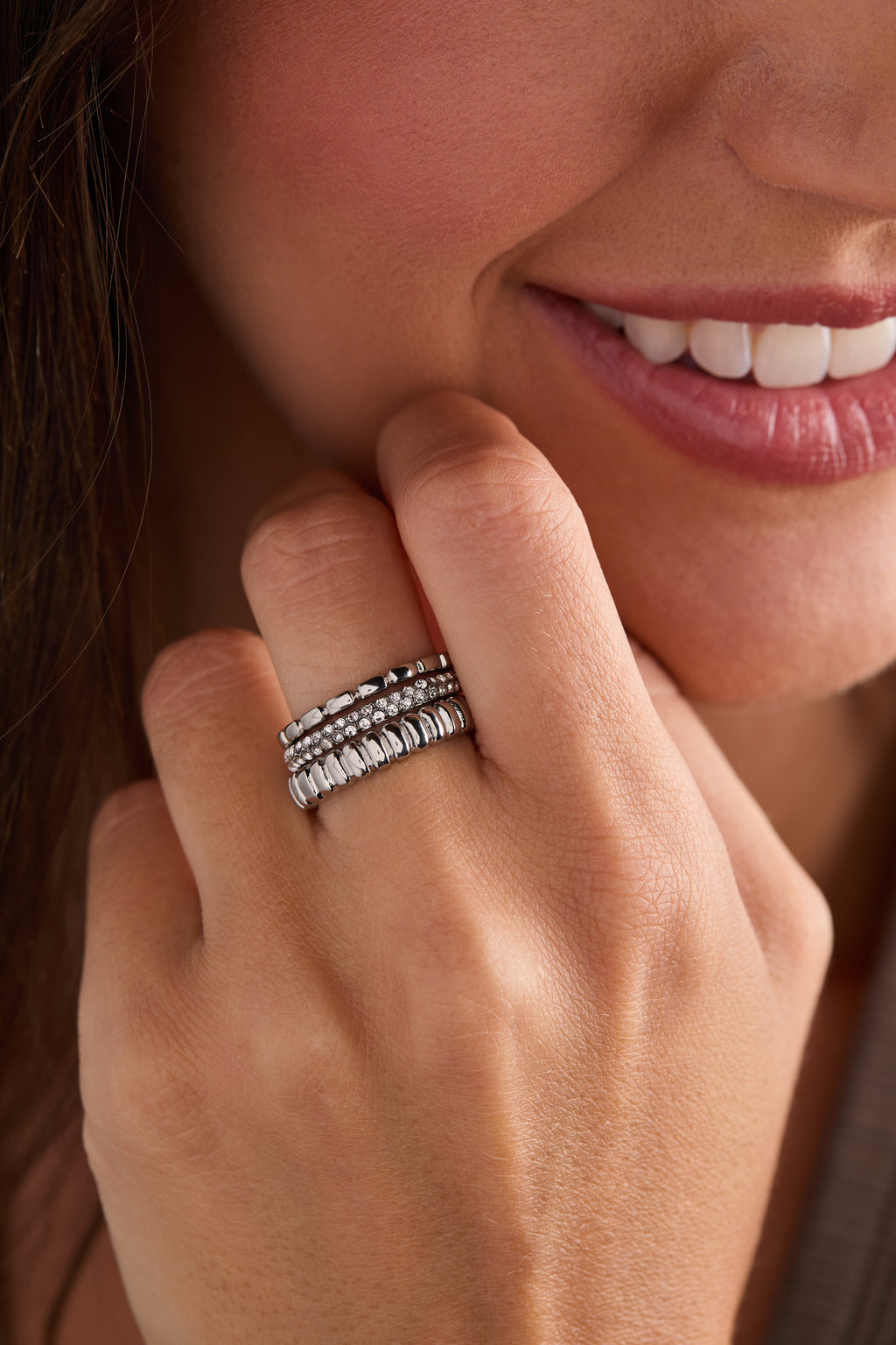 Ribbed Stacking Ring Set of 3 - WONDERWALL