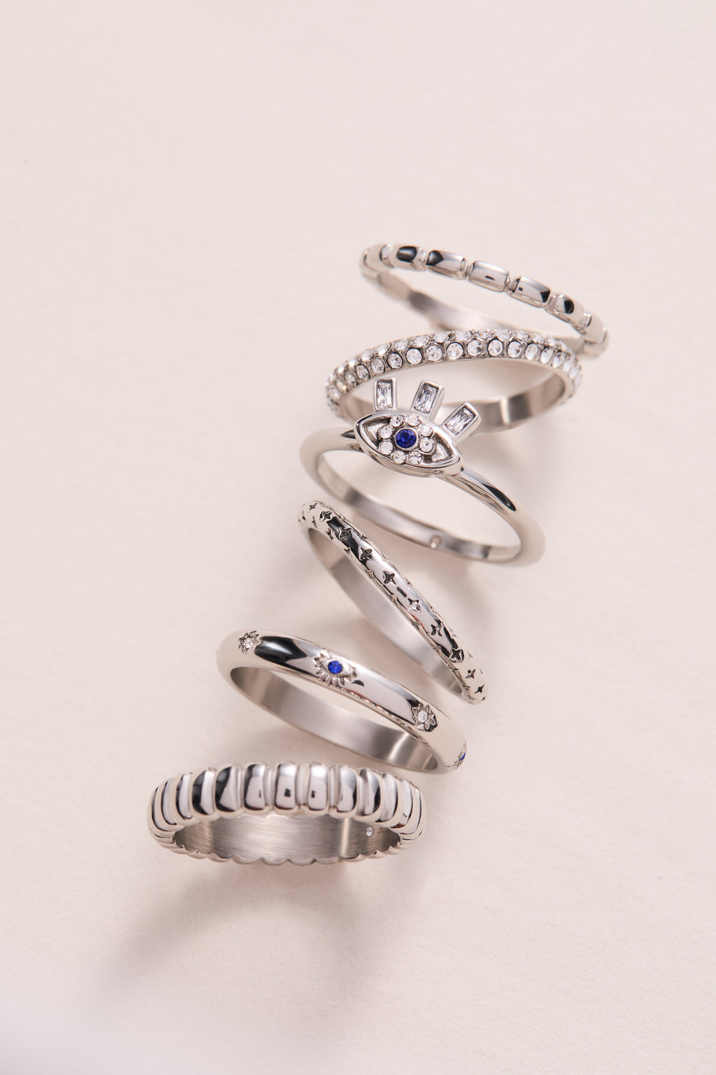 Ribbed Stacking Ring Set of 3 - WONDERWALL