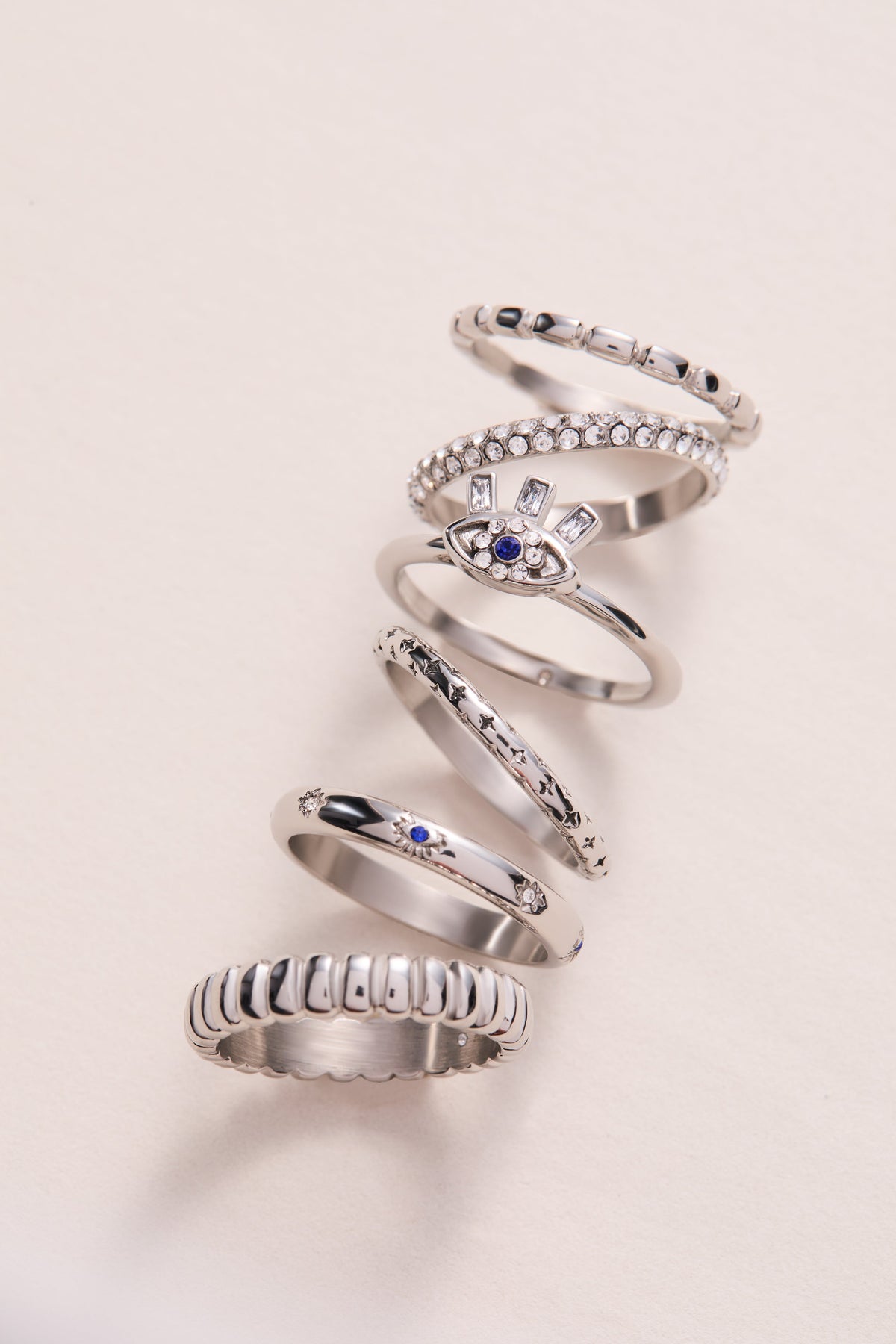 Ribbed Stacking Ring Set of 3 - WONDERWALL