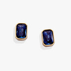 September Emerald-Cut Birthstone Stud Earrings - WONDERWALL