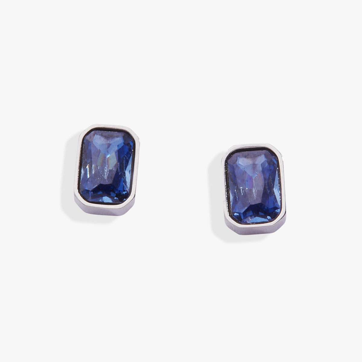 September Emerald-Cut Birthstone Stud Earrings - WONDERWALL