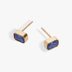 September Emerald-Cut Birthstone Stud Earrings - WONDERWALL