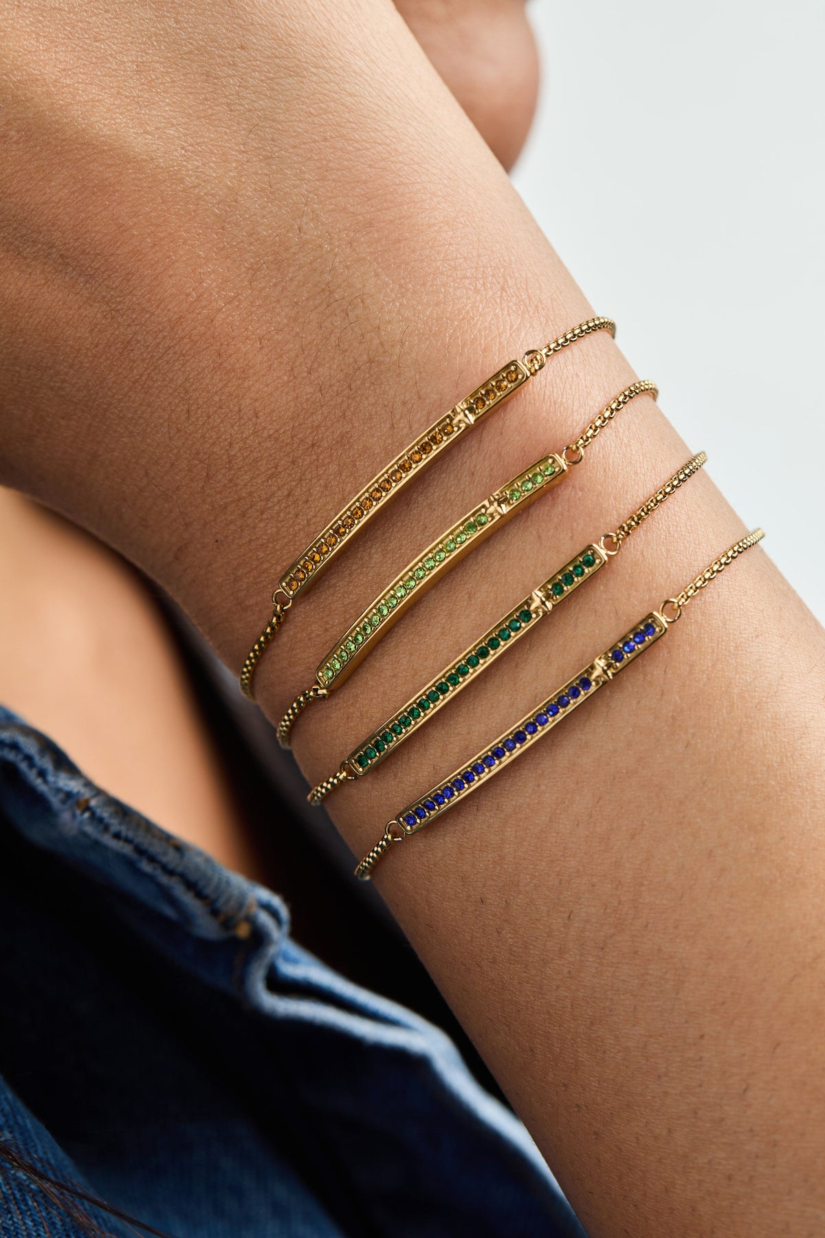 September Everyday Birthstone Pave Bolo Bracelet - WONDERWALL