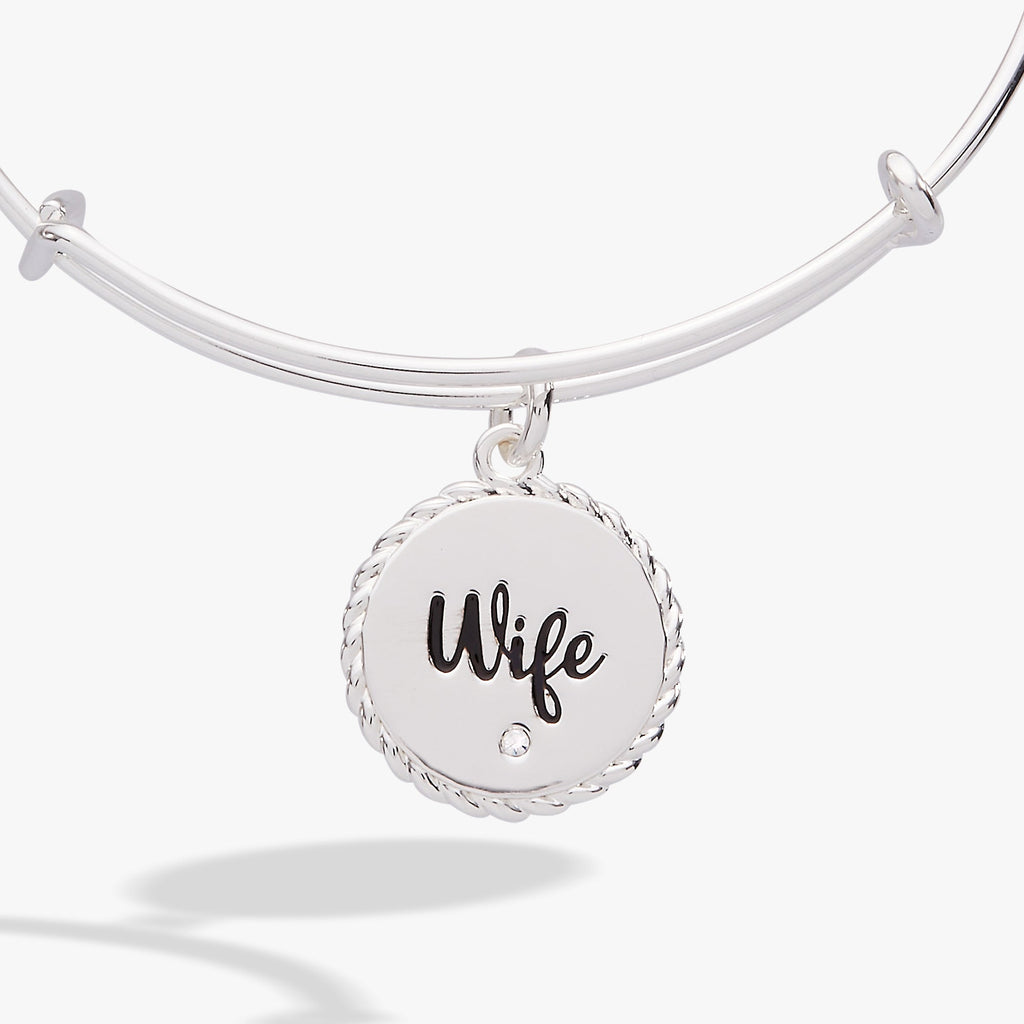 Wife 'True Love Stories Never Have Endings' Charm Bangle - WONDERWALL