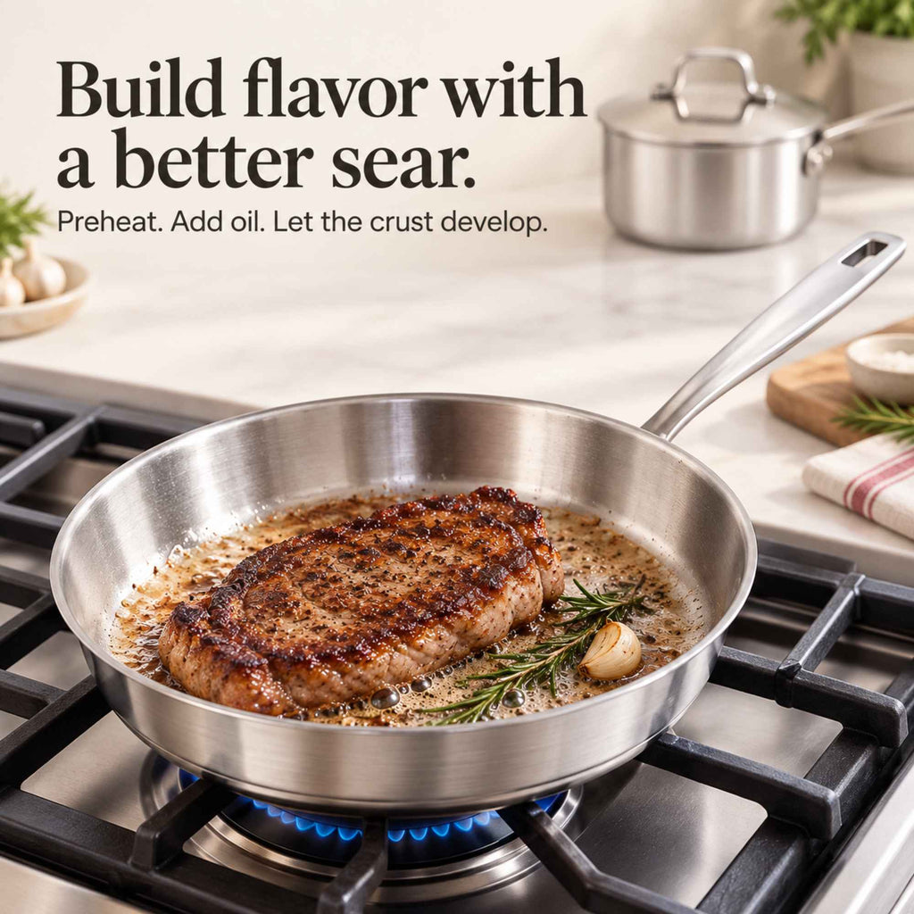 WONDERWALL ‘La Sélection Joyce’ 5-Ply Stainless Cookware Set, 7-Piece