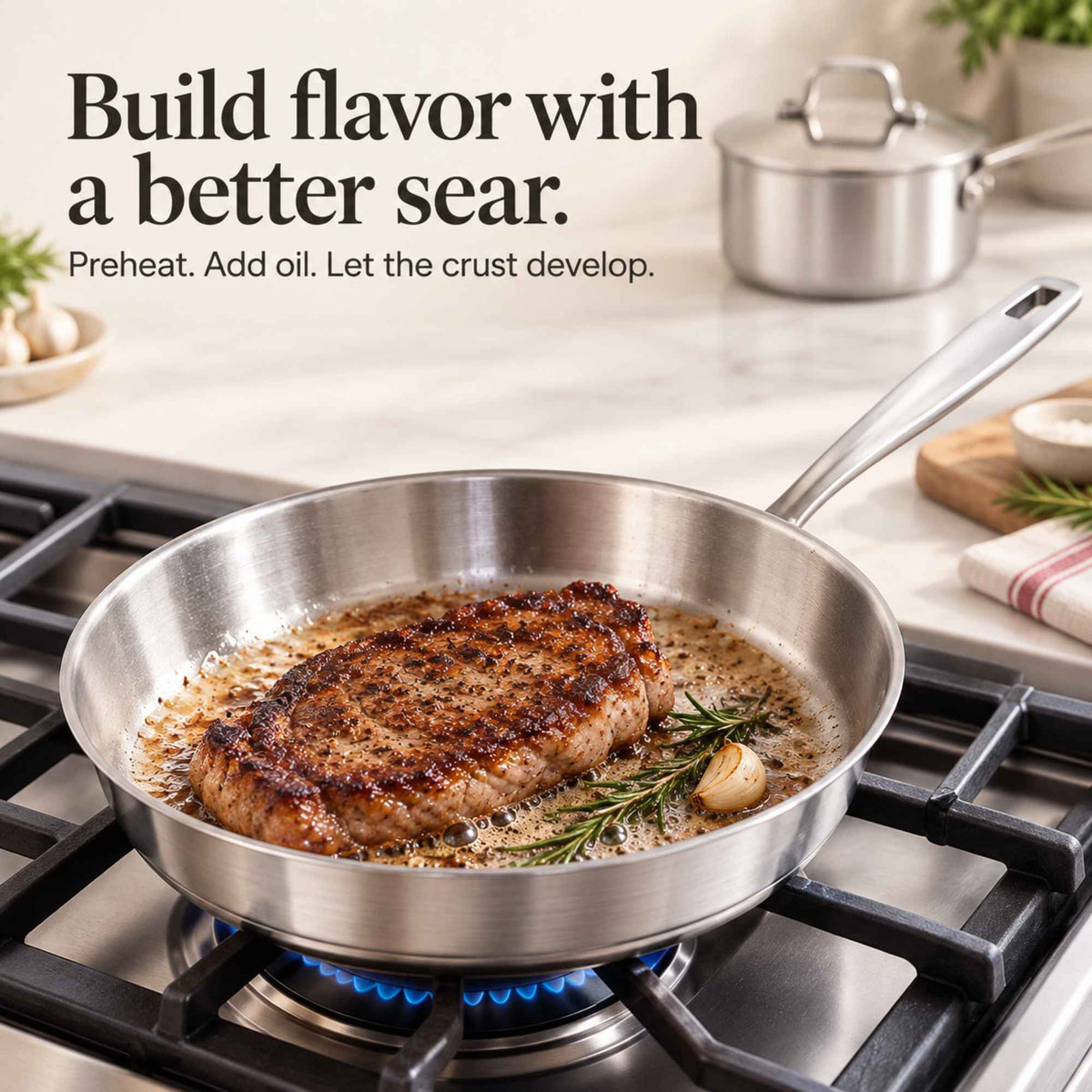 WONDERWALL ‘La Sélection Joyce’ 5-Ply Stainless Cookware Set, 7-Piece