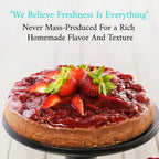 Andy Anand Chocolate Strawberry Cheesecake, 9 - Inch, 2.8 lb – Real Chocolate Truffles, California Cream Cheese, No Preservatives Gift Box
