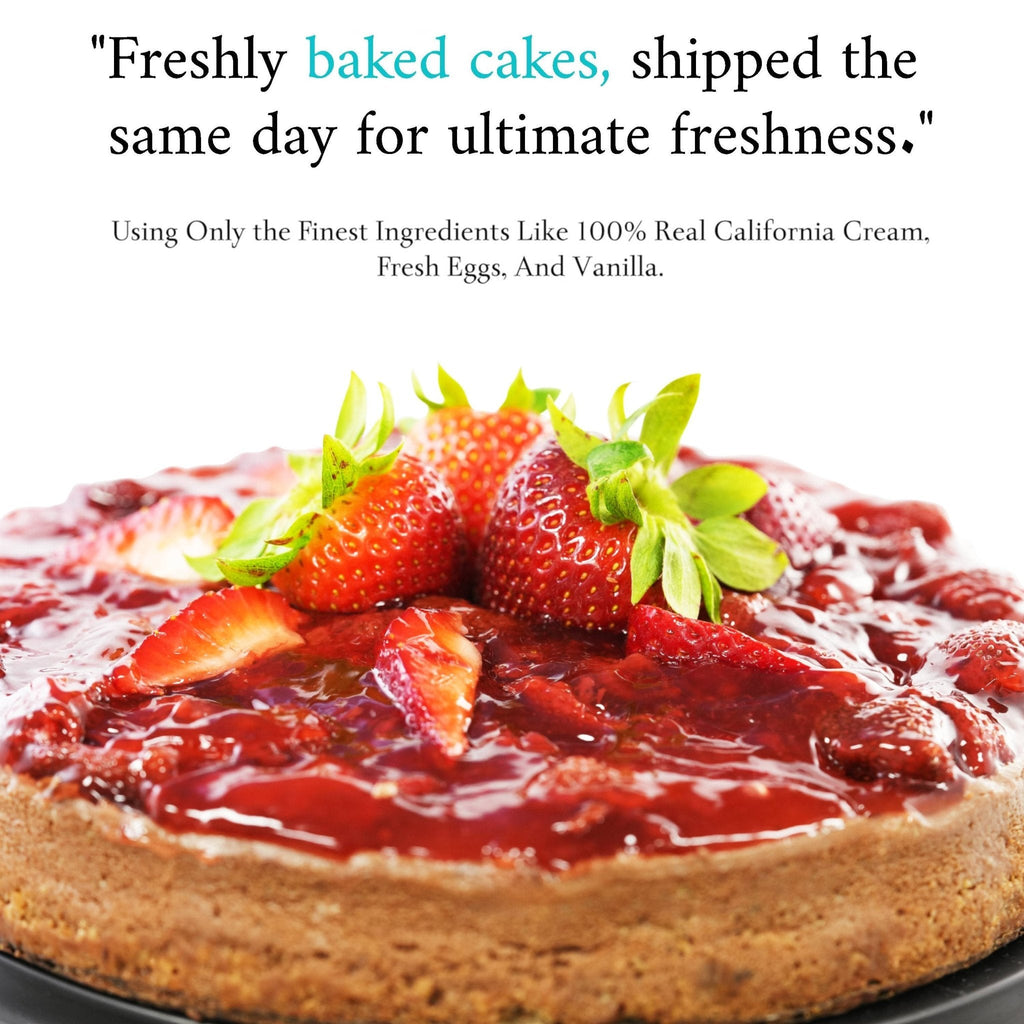 Andy Anand Chocolate Strawberry Cheesecake, 9 - Inch, 2.8 lb – Real Chocolate Truffles, California Cream Cheese, No Preservatives Gift Box