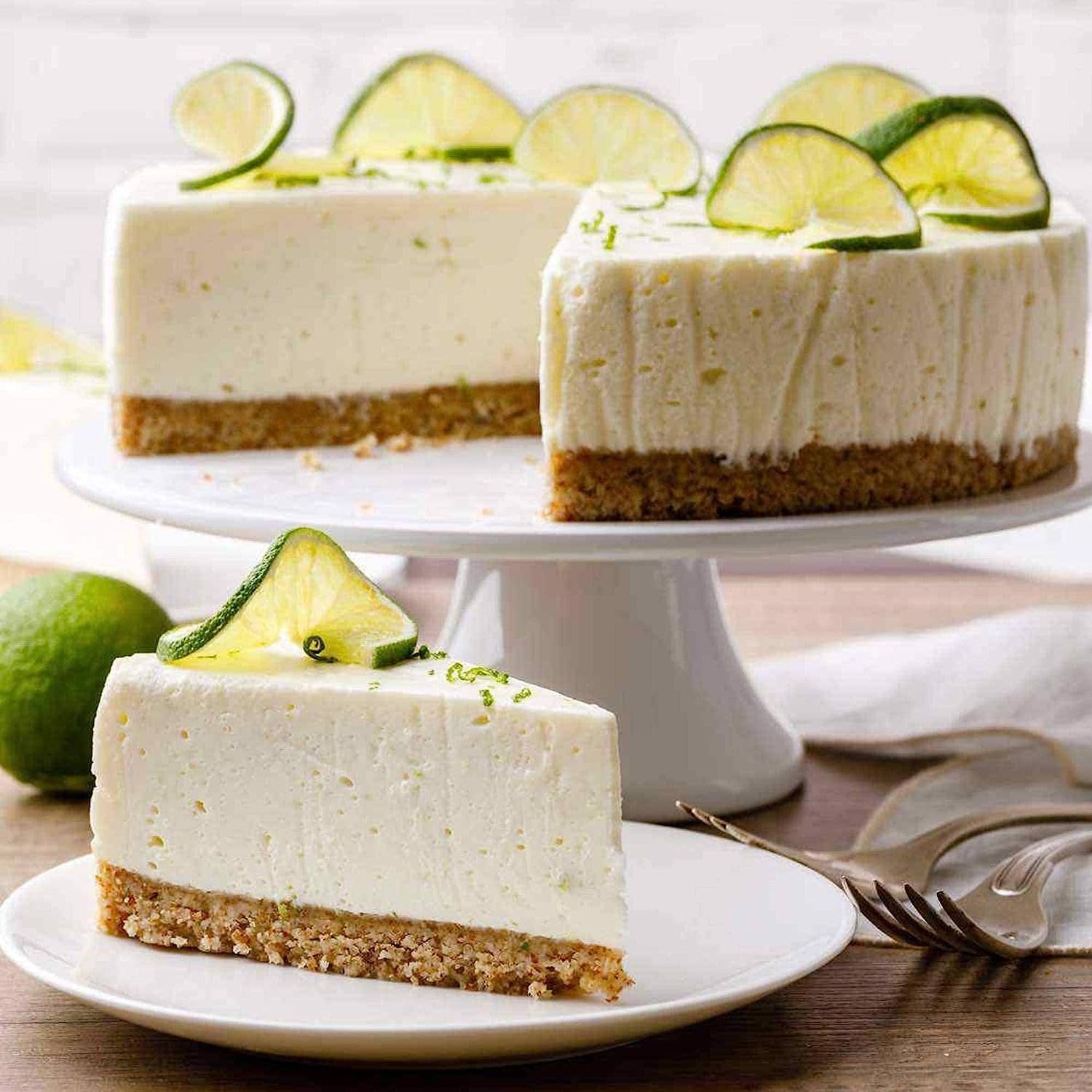 Andy Anand Sugar - Free Key Lime Cheesecake, 9 - Inch, 2 lb – No Sugar Added, Diabetic - Friendly, Real California Cream Cheese, Holiday Gift Box