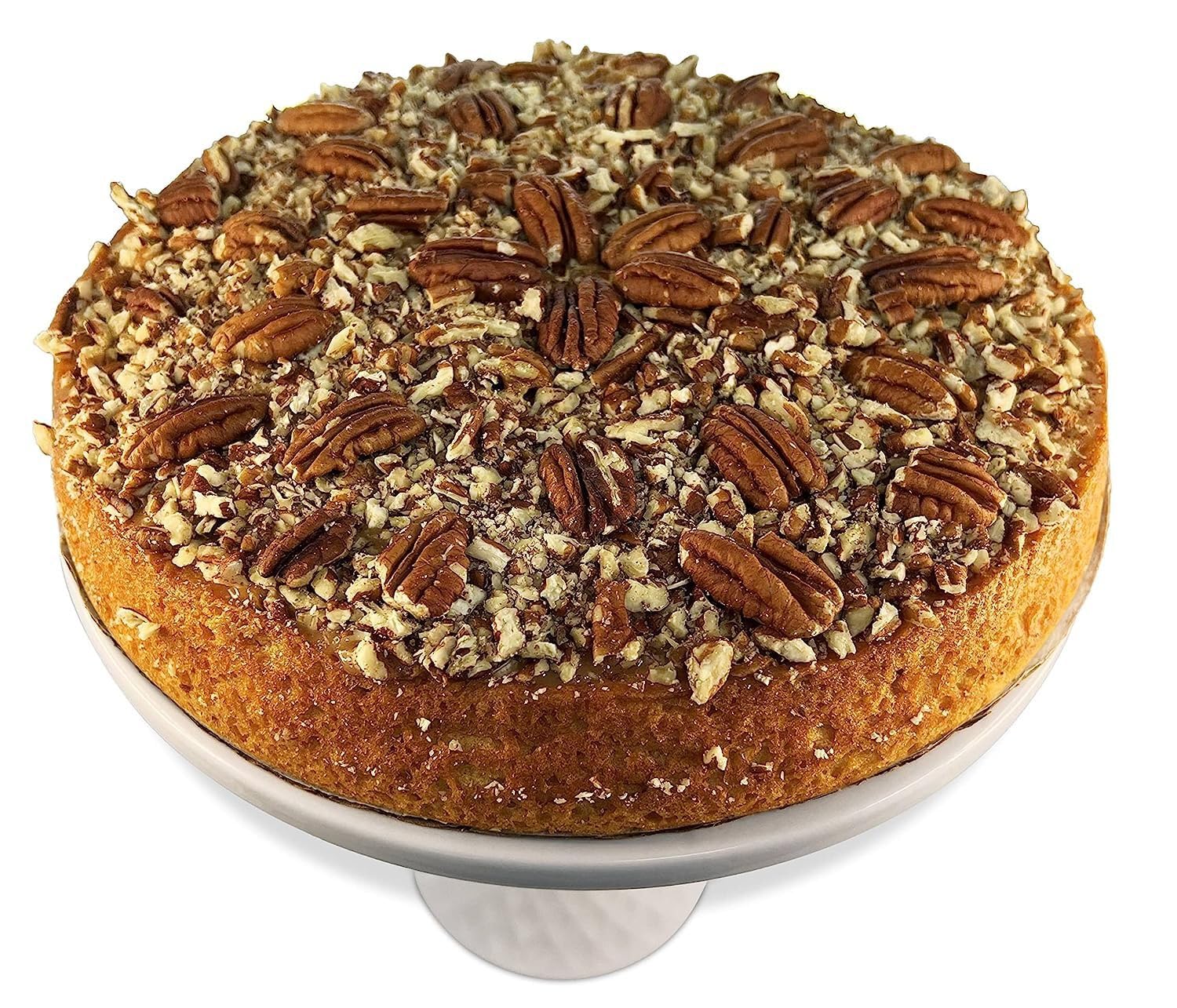 Andy Anand Sugar - Free Gluten - Free Caramel Pecan Cake, 9 - Inch, 2.8 lb – Keto & Diabetic - Friendly, Natural Sweetener, Birthday Gift Box