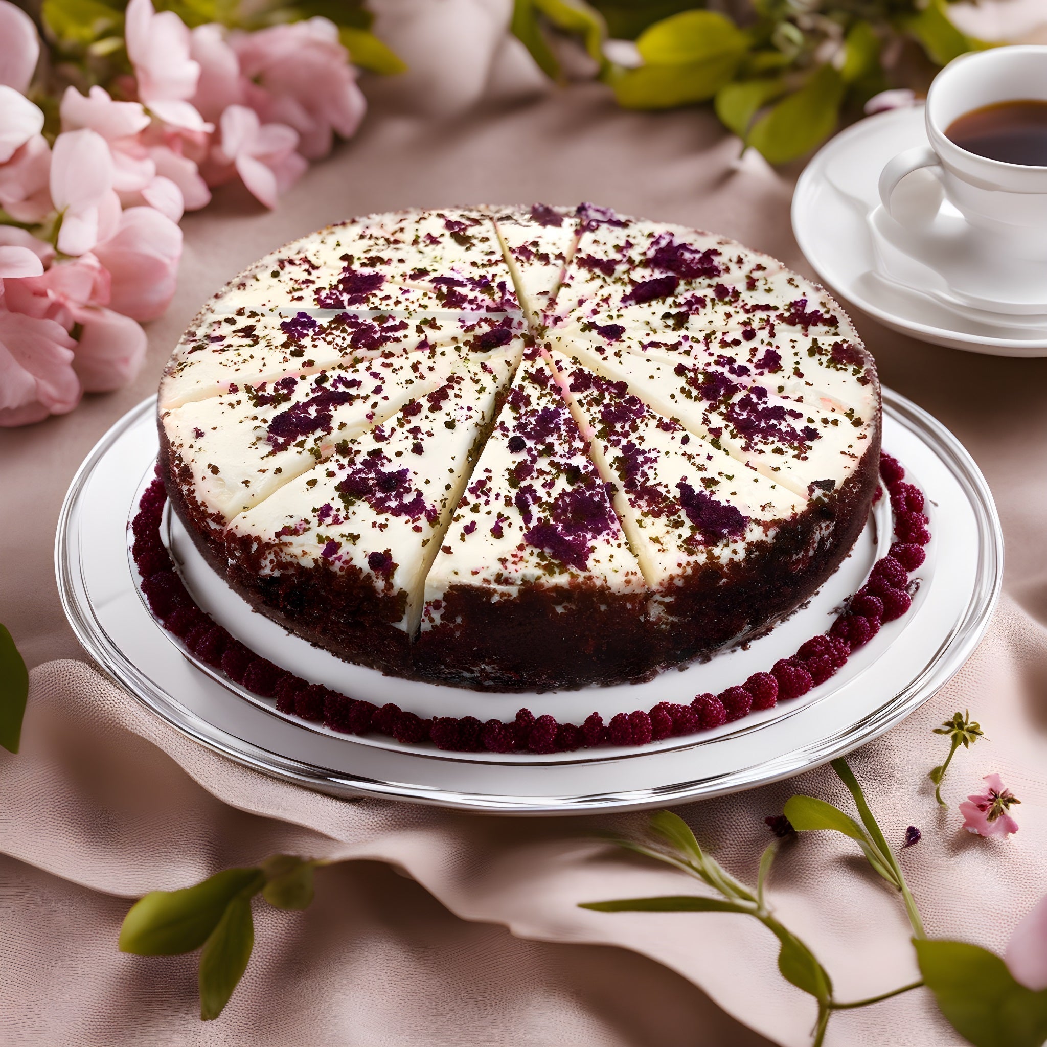 Andy Anand Red Velvet Cheesecake, 9 - Inch, 2 lb – Traditional Recipe, California Cream Cheese, Birthday, Valentine's & Anniversary Gift Box