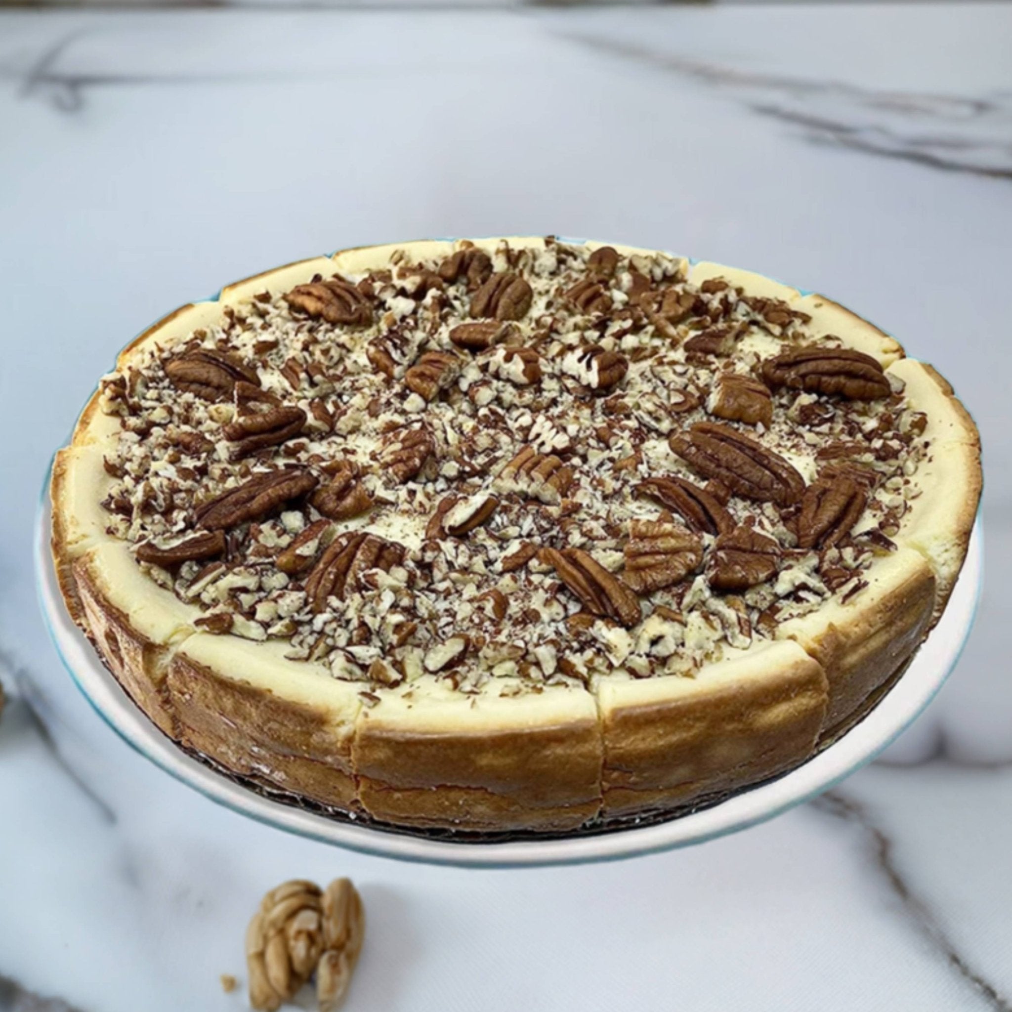 Andy Anand Sugar - Free Caramel Walnut Cheesecake, 9 - Inch, 2 lb – Diabetic - Friendly, No Preservatives, California Cream Cheese, Birthday Gift