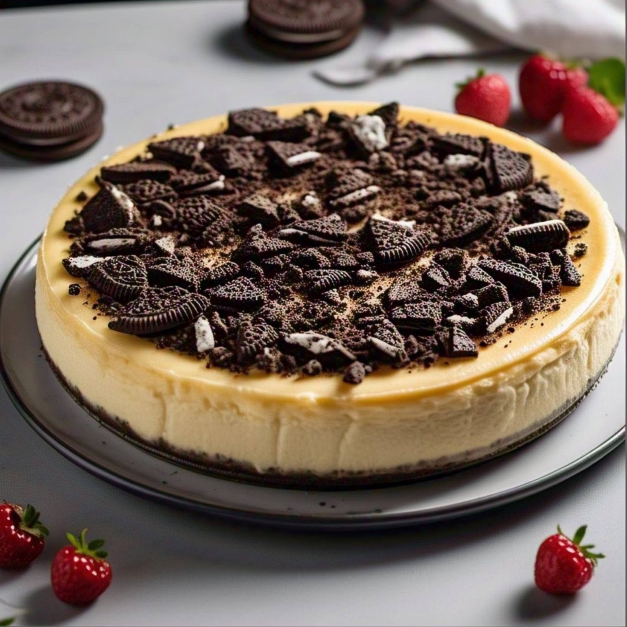 Andy Anand Sugar - Free Dark Chocolate Chip Cheesecake, 9 - Inch, 2 lb – Diabetic - Friendly, California Cream Cheese, No Preservatives Gift Box