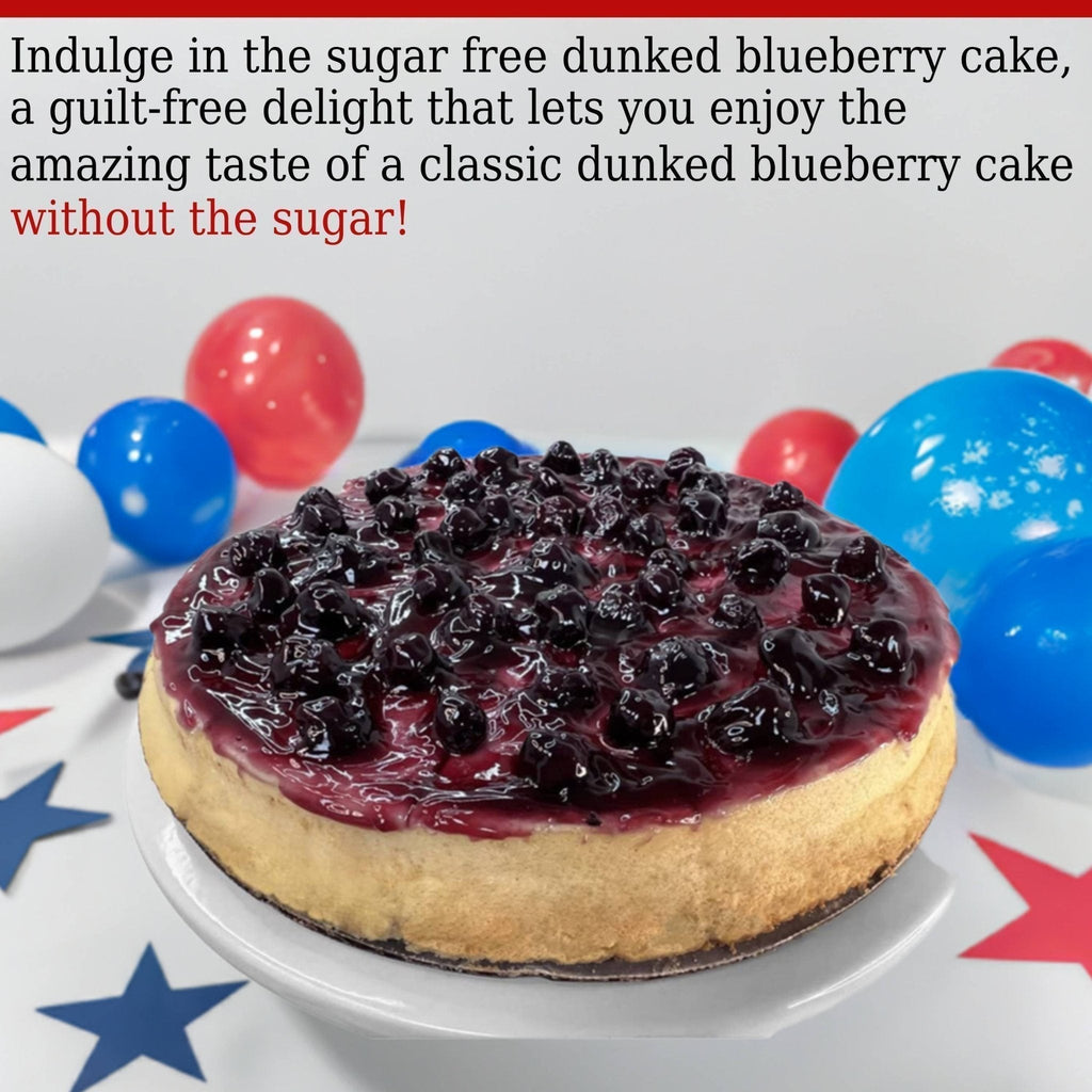 Andy Anand Sugar - Free Dunked Blueberry Cake, 2.5 lb – Keto & Diabetic - Friendly, Fresh Blueberry Juice Infused, No Preservatives Gift Box