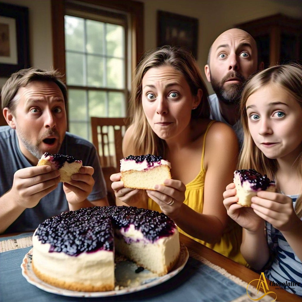 Andy Anand Sugar - Free Dunked Blueberry Cake, 2.5 lb – Keto & Diabetic - Friendly, Fresh Blueberry Juice Infused, No Preservatives Gift Box