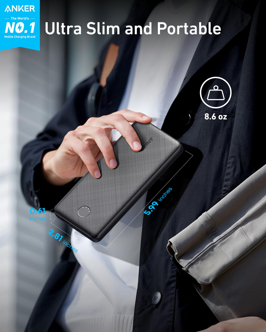 Anker <b>313</b> Power Bank (PowerCore 10K) - WONDERWALL