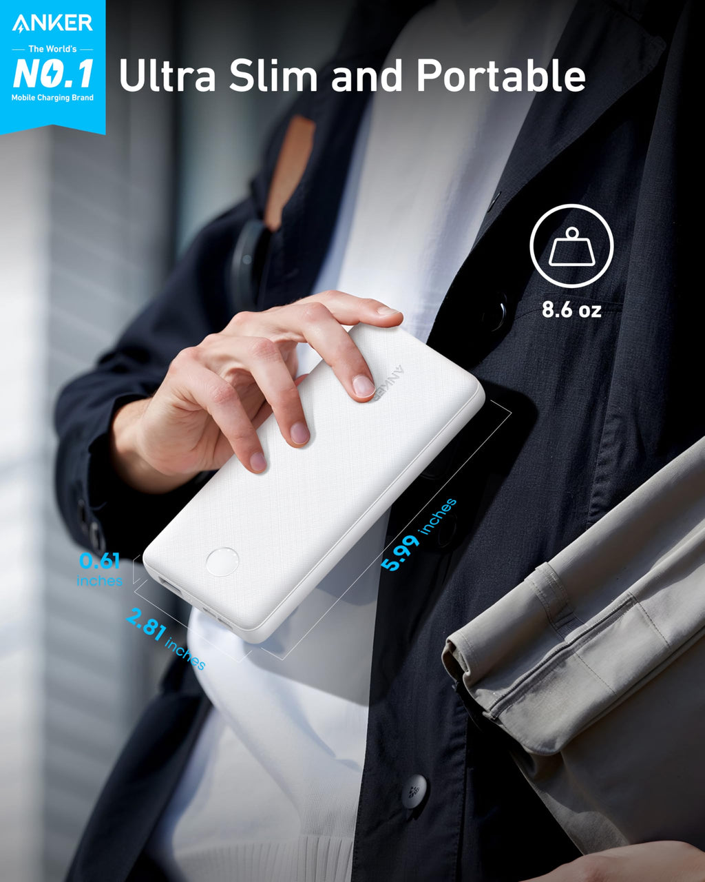 Anker <b>313</b> Power Bank (PowerCore 10K) - WONDERWALL