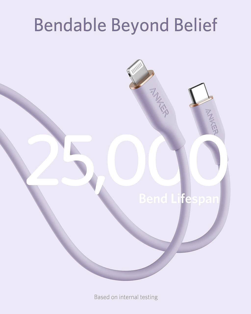 Anker <b>641</b> USB-C to Lightning Cable (Flow, Silicone) - WONDERWALL