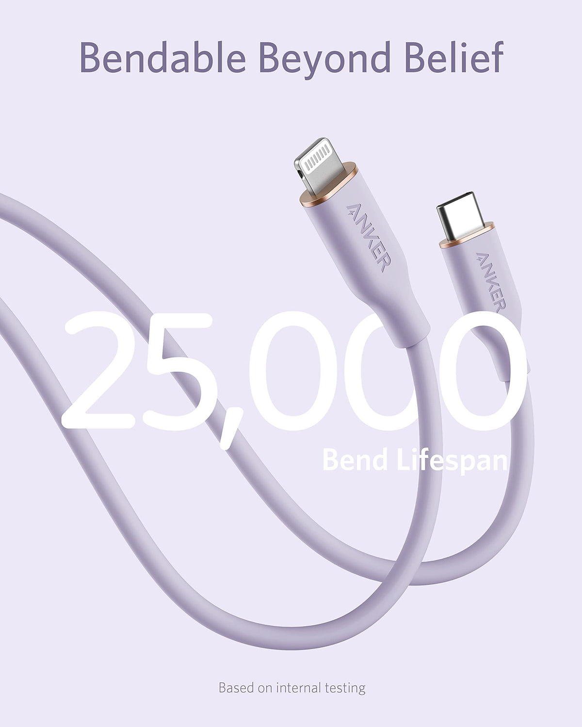 Anker <b>641</b> USB-C to Lightning Cable (Flow, Silicone) - WONDERWALL
