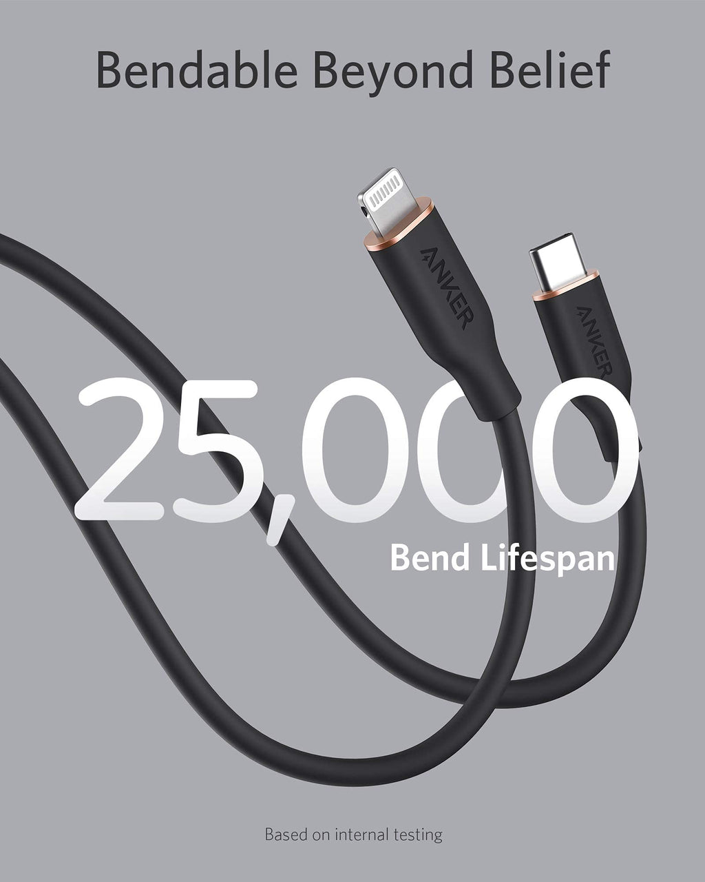 Anker <b>641</b> USB-C to Lightning Cable (Flow, Silicone) - WONDERWALL