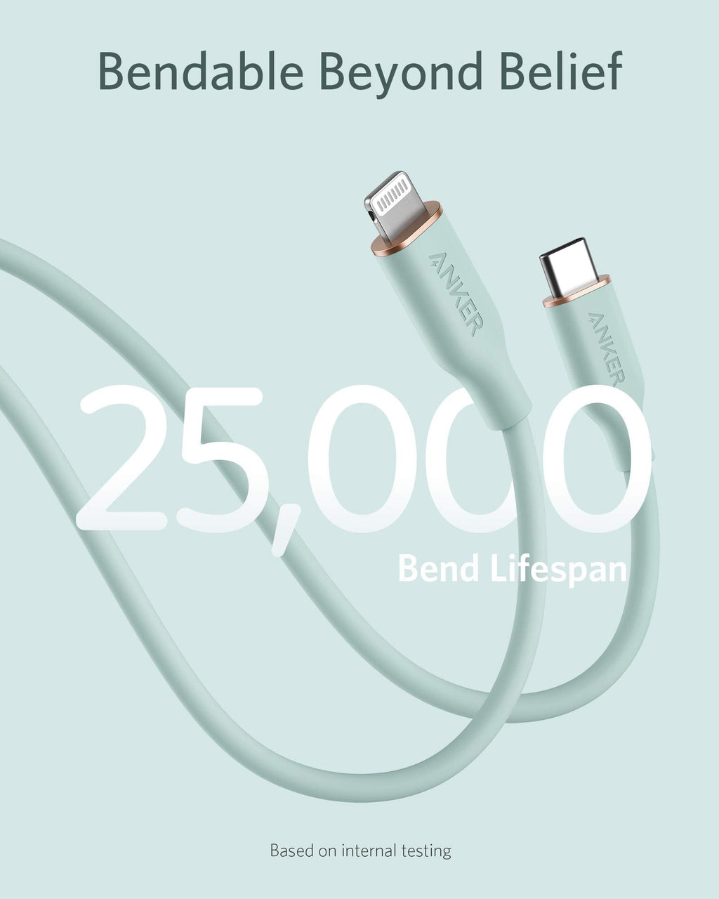 Anker <b>641</b> USB-C to Lightning Cable (Flow, Silicone) - WONDERWALL