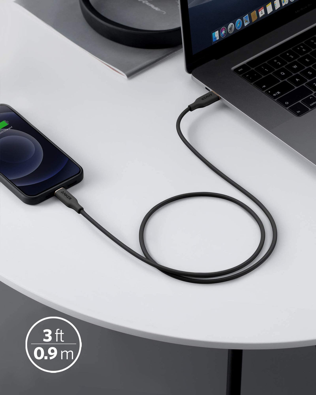 Anker <b>641</b> USB-C to Lightning Cable (Flow, Silicone) - WONDERWALL