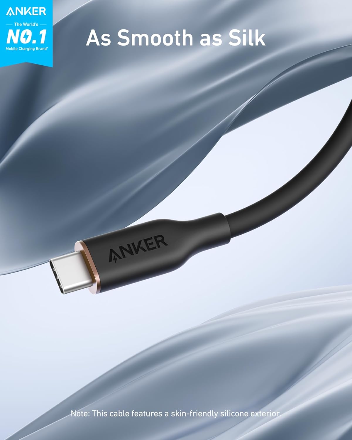 Anker <b>643</b> USB-C to USB-C Cable (Flow, Silicone) - WONDERWALL