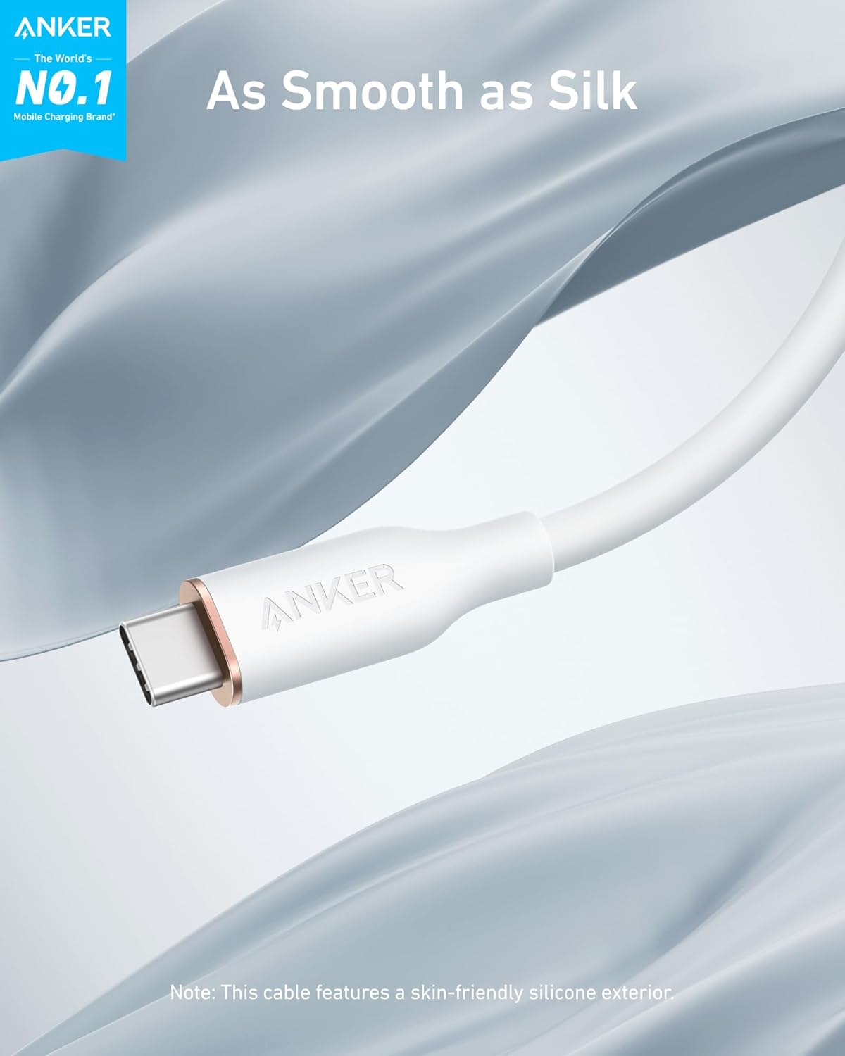 Anker <b>643</b> USB-C to USB-C Cable (Flow, Silicone) - WONDERWALL