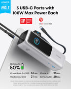 Anker Laptop Power Bank (25K, 165W, Built-In and Retractable Cables) - WONDERWALL