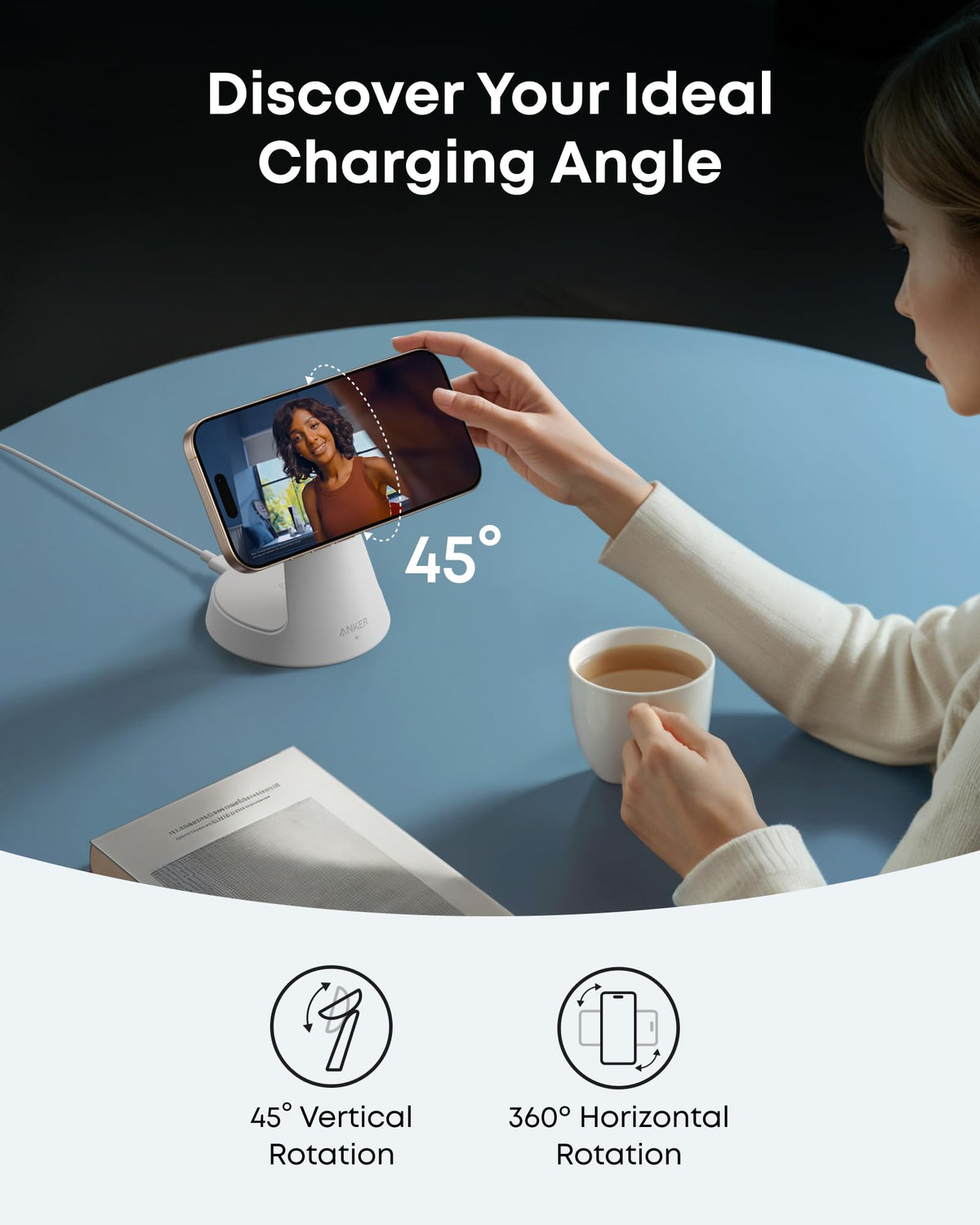 Anker MagGo Wireless Charging Station (3-in-1, Dock Stand) - WONDERWALL