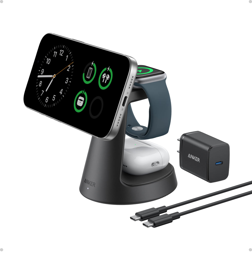 Anker MagGo Wireless Charging Station (3-in-1, Dock Stand) - WONDERWALL