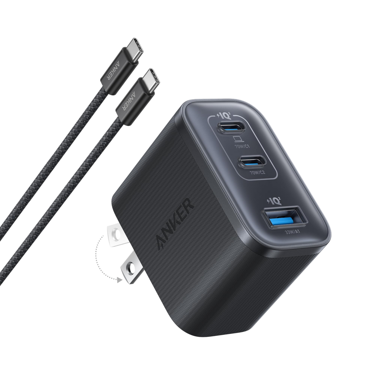 Anker Nano Charger (70W, 3 Ports) - WONDERWALL