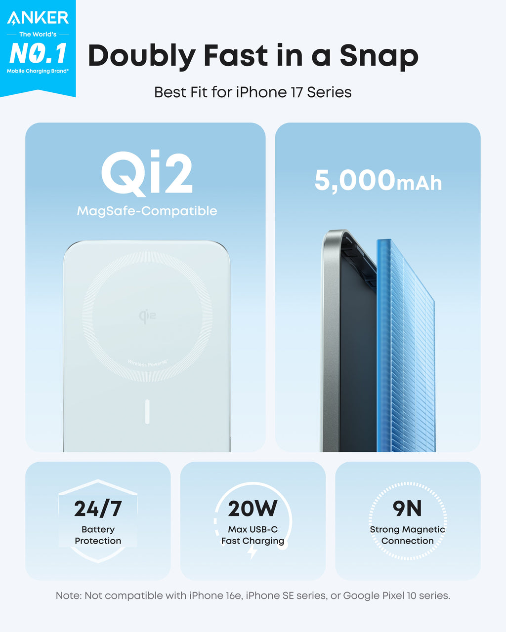 Anker Nano Power Bank (5K, MagGo, Slim) - WONDERWALL