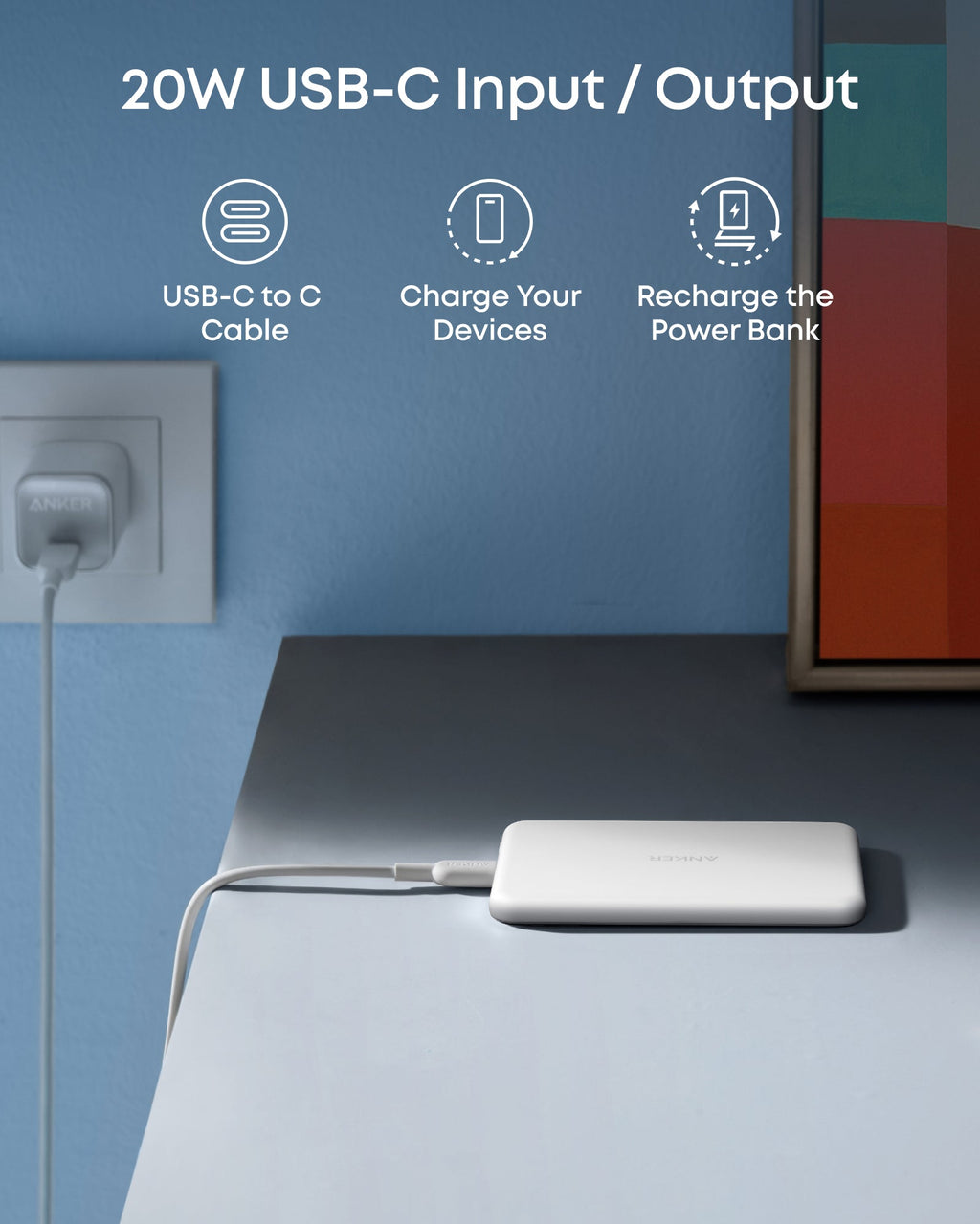 Anker Nano Power Bank (5K, MagGo, Slim) - WONDERWALL