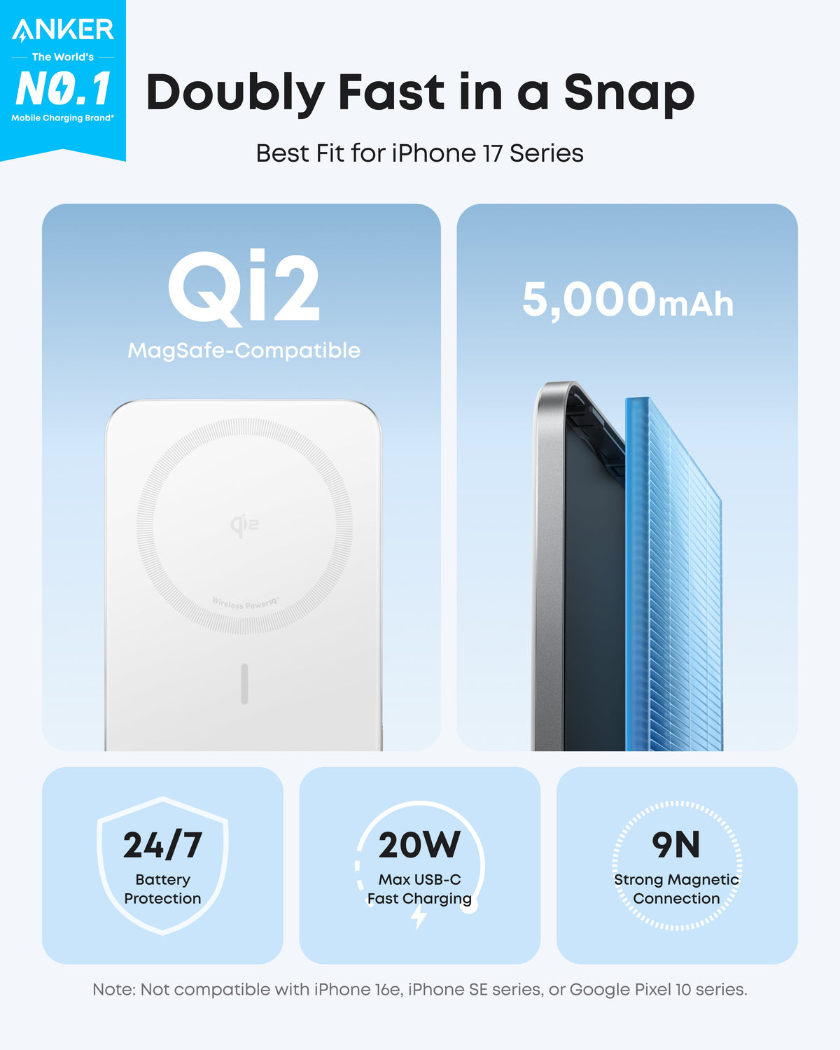 Anker Nano Power Bank (5K, MagGo, Slim) - WONDERWALL