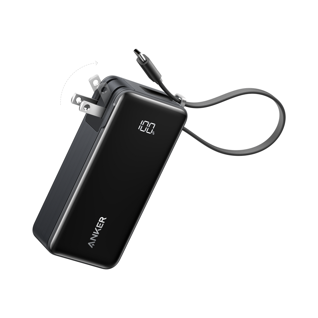 Anker Power Bank (10K, Fusion, Built-In Cable) - WONDERWALL