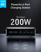 Anker Prime Charger (200W, 6 Ports, GaN) - WONDERWALL