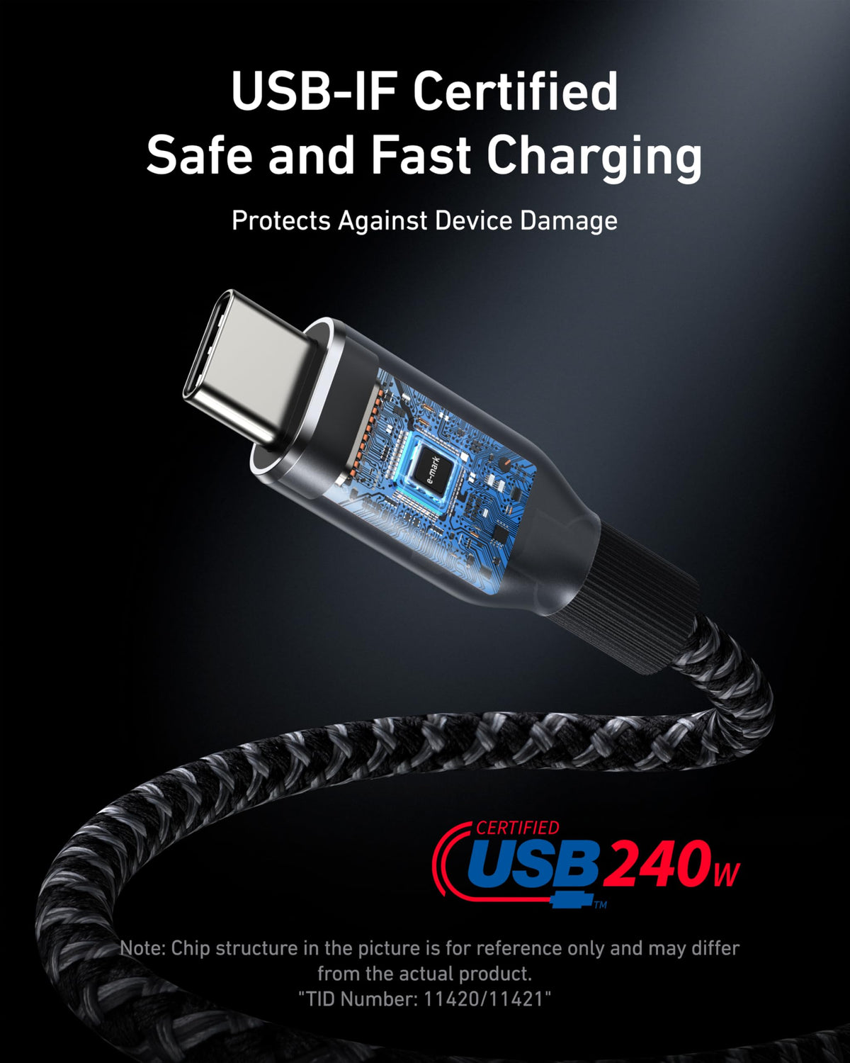 Anker Prime USB-C to USB-C Cable (240W, Upcycled-Braided) - WONDERWALL