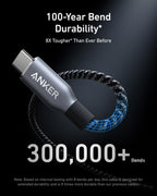Anker Prime USB-C to USB-C Cable (240W, Upcycled-Braided) - WONDERWALL